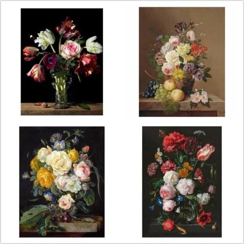 Diamond Painting Romantic Pink Rose In Darkness Diamond Mosaic Cross Stitch Diamond Embroidery 5D DIY Full Square/Round Decor