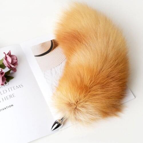 Separable Anal Plug Fox Tail Removable Metal Butt Plug Backyard Fun Metal Silver Butt Plug Tail Adult Toy Sex Products