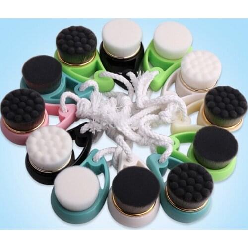 By DHL 100pcs Soft Bamboo Charcoal Facial Cleansing Brush Face Washing Cleansers Deep Pore Female Skin Care Cleaning Tool