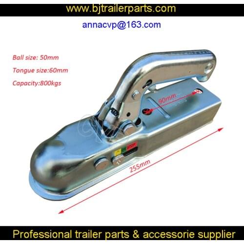 CVP TRAILER HITCH COUPLING 50mm PRESSED STEEL FOR 60mm EUROPEAN STYLE 50x60mm,800kgs, trailer parts
