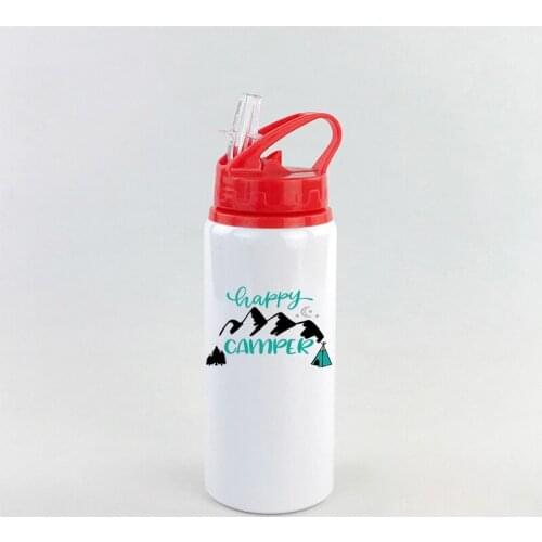 10pcs/Lot DIY Child Water Bottle 600ml Sippy Cup With Straw Stainless Steel Drinking Mug Eco-Friendly White Blank For Child Gift