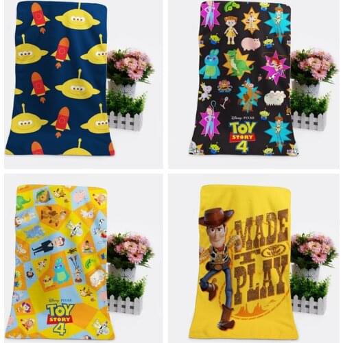 Disney Toy Story Anime Figures Cartoon Product Cosplay Accessories Customized Bath Towel Washcloth Gift