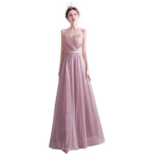 Hanamaya off-shoulder Pink Floor-Length Dress for Wedding Cocktail Party Dress