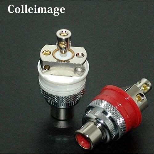 Hifi Hi-End 4pcs gaofei GF-RED01 Copper RCA Female Socket Phono Chassis Female HIFi audio AMP