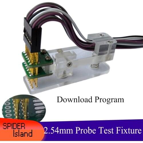 JTAG Test PCB Clip Simulation 3p/4p/5p/6p/7pin Test Fixture 2.54 Probe Double Row Download Program Programming
