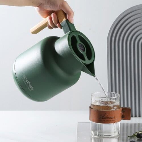 High Capacity Coffee Pot Stainless Steel Percolator French Simple Coffee Pot Heat Resistant Jarra Acero Inoxidable Household DE5