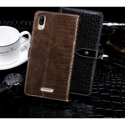 Leather Case For Wiko Y80 5.99" Case Crocodile Pattern Flip Cover Skin Wallet Wiko Y80 2019 Phone Shell Fundas Etui Bags Holster