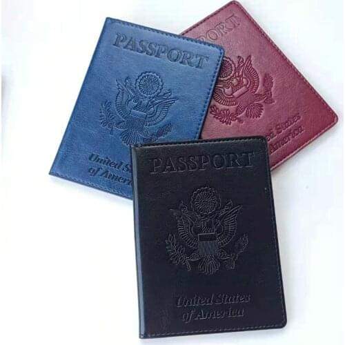 Fashionable men and women American passport holder travel document credit card passport holder portable business passport holder
