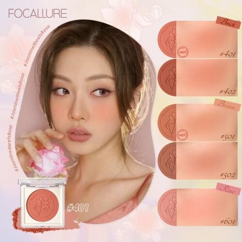 FOCALLURE Soft Powder Blush Smooth Texture Natural High Pigment Face Blusher For 11 Shades