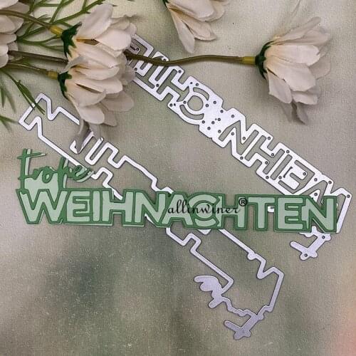 German happy holidays Metal Cutting Dies Stencils For DIY Scrapbooking Decorative Embossing Handcraft Die Cutting Template