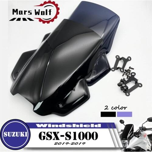 Front Windscreen Windshield Fly Screen Shield Wind Deflector with Bracket For SUZUKI Katana GSXS GSX-S 1000 gsxs1000 2019-2021