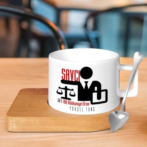 Personalized Professional Prosecutor Wood Altlıklı Ceramic Cup