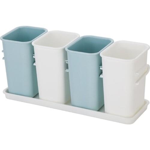 Kitchen Plastic Utensil Holder Flatware Silverware Cutlery Caddy Organizer Rack R7UB