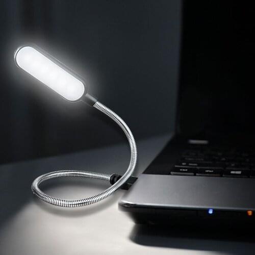 Portable USB LED Mini Book Light Reading Light Table Lamp Flexible 6leds USB Lamp for Power Bank Laptop Notebook PC Computer A5