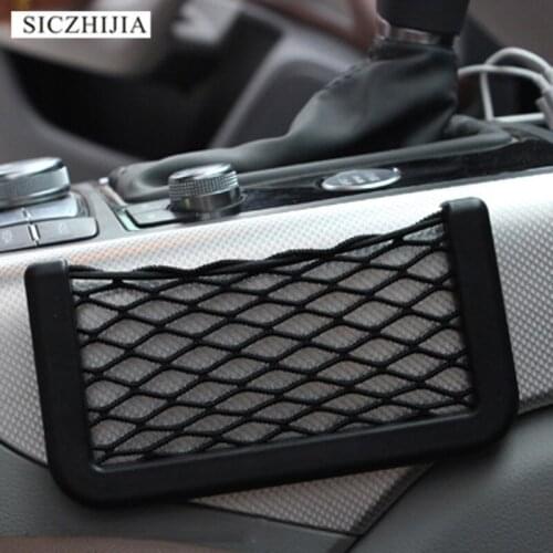 Mesh elastic nylon car tote bag storage network pocket mobile phone holder for Audi Q3 Q5 SQ5 Q7 A1 A3 S3 A4 S4 RS4 RS5 A5 A6