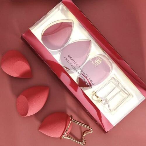 3 Piece of Makeup Sponge Powder Puff Beauty Egg Face Foundation Cream Cream Sponge Makeup Powder Puff Makeup Tool Female Beauty