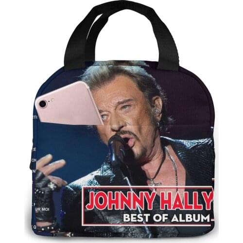 Johnny Hallyday lunch bag kid women insulation portable waterproof picnic coole bag breakfast school reusable food bag new 2021