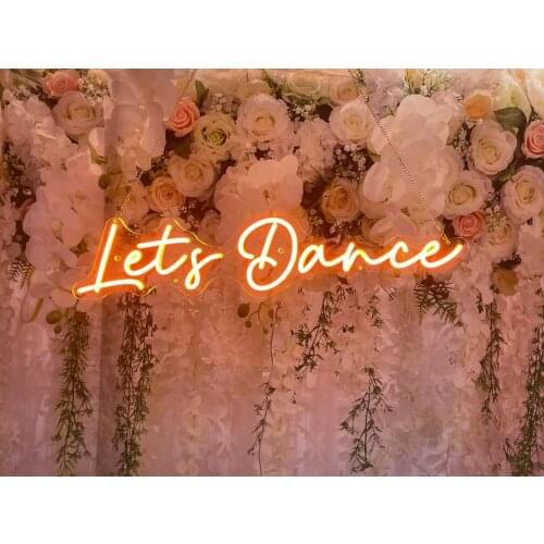 Custom Lets Dance Led Flex Transparent Acrylic Neon Sign Light Wall Hanging for Home Bedroom Party Wedding Shop Decoration