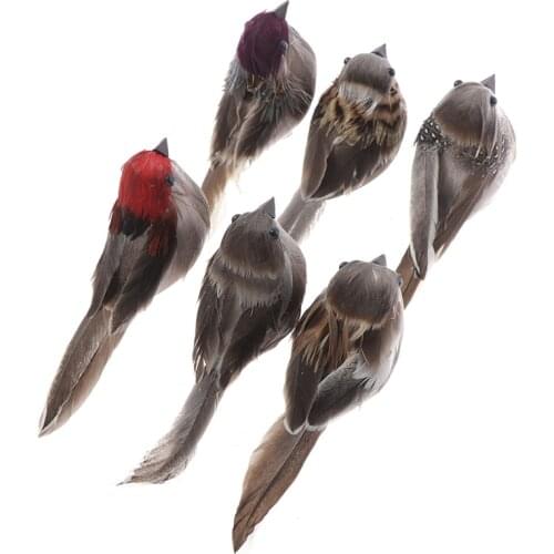Home Decoration 1PCS Foam Artificial Bird Flower Supplies For Wedding Christmas Tree Decoration DIY Scrapbooking Fake Flowers