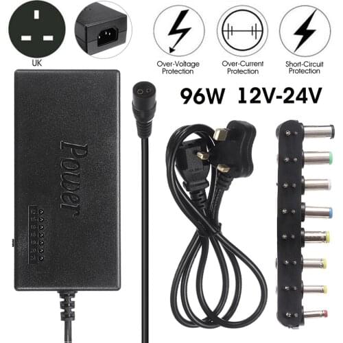 Universal For HP Lenovo Laptop Power Supply Charger 12V-24V AC/DC Adapter Fast Charging EU US UK Plug