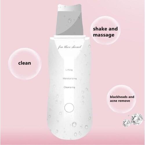USB Ultrasonic Skin Scrubber Blackhead Remover Face Scrubber Cleanser Facial Pore Cleaner Face Lifting Face Skin Scraper
