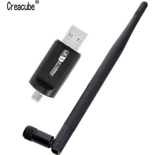 Creacube USB Wifi Adapter 1200M 5G Dual Band Wifi USB 3.0 LAN Ethernet Network Card wireless Wifi Dongle Antenna For PC