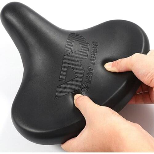 Reflective Bicycle Saddle Big Butt Cushion Leather Surface Seat Mountain Men Women MTB Road Bike Saddle Bicycle Accessories