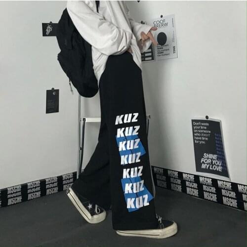 2021 Black Spring Cool Pants Streetwear Women Jogger Trousers Hip Hop Rock Pants Spring Summer Letter Print Cargo Pants Females