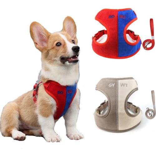 Pet Fashion Waistcoat Harness Leash Set For Small Medium Dogs French Bulldog Outdoor Dog Cat Vest Lead Rope French Bulldog Leash