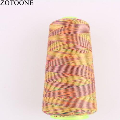 ZOTOONE 3000 Yards/Spool Leather Sewing Thread Set Colorful 40S/2 Industrial Polyester Threads for Sewing Machines Accessories D