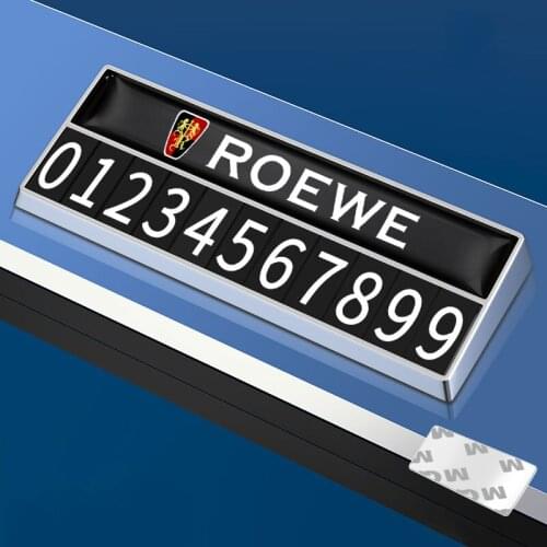 1PC Zinc Alloy Car Temporary Parking License Card Phone Number Plate For Roewe 750 216 Cabriolet 620 Si 416 GSi Auto Accessories