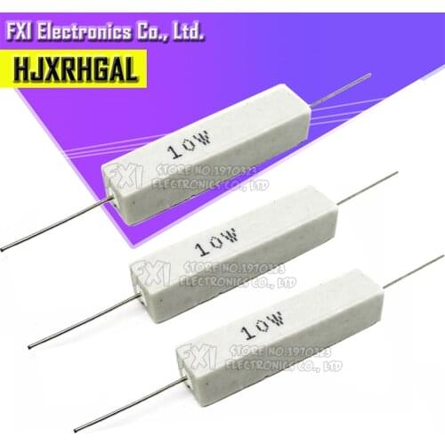 10pcs 10W Cement resistance resistor 1 2 5 8 ohm 1R 2R 5R 8R
