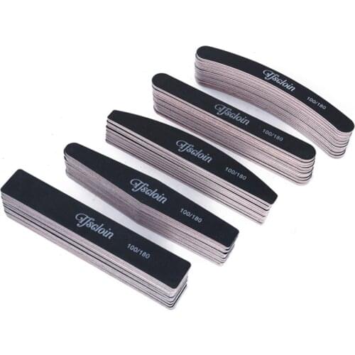 10pcs/lot Nail File 100/180 Sanding Buffer Block Pedicure Manicure Buffing Polish Beauty Tools Professional Nail Files