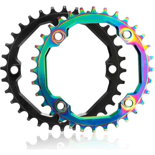 104BCD Round Narrow Wide Chainring MTB Mountain Bicycle 32T Crown Crankset Single Tooth Plate Parts