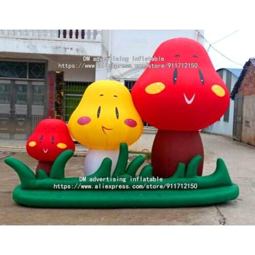 10ft Giant inflatable mushroom agaric plant balloon for outdoor decoration customized colour