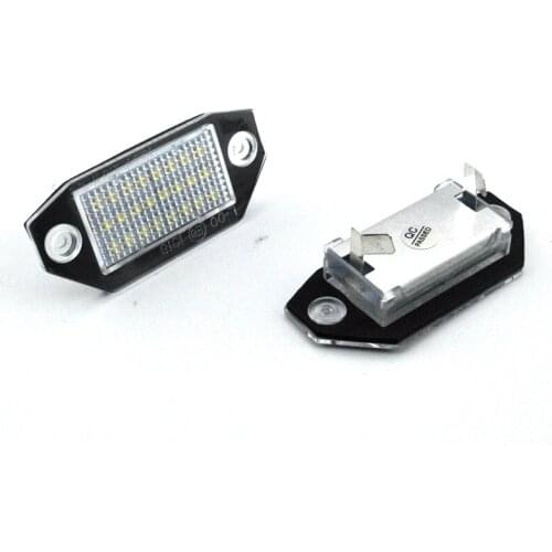 2Pcs LED Number License Plate Light Lamps For Ford Focus C-MAX MK2 03-08 Car Exterior Lighting Accessories Lights 12V