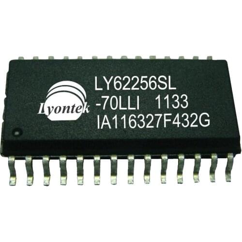 20pcs New Original LY62256SL-70LLI 256K Low Power SRAM 32K x 8 SOP(28) 70ns 2.7-5.5V -40~85°C