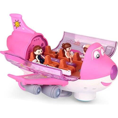 2020 Children Stunt Electric Airliner Toy with Light Effects Rotating Super Trick Gift for Kids Children