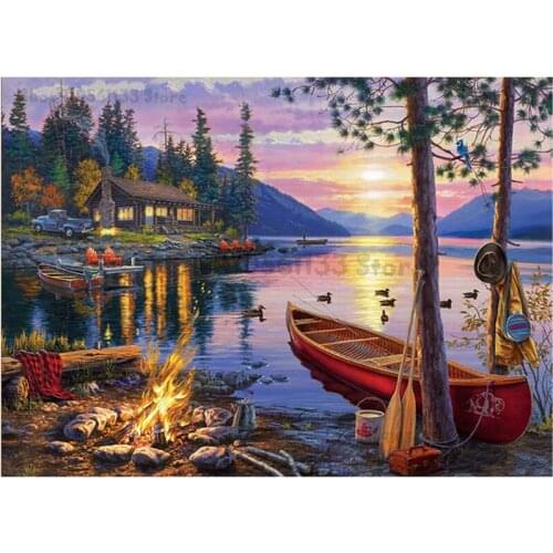 5D DIY Diamond Painting Rural outdoor scenery cross stitch full square，round diamond embroidery mosaic painting GG2453