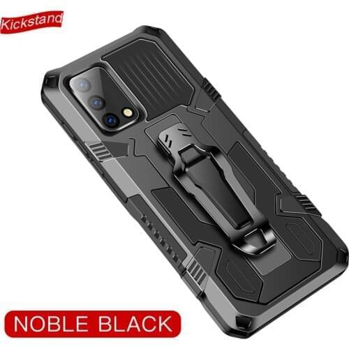 Armor Belt Case for Motorola E5 E7 G Play G Stylus 2021 G8 G9 E6S One Fusion Dual Layer Hard PC Soft Silicone Bumper Stand Bag