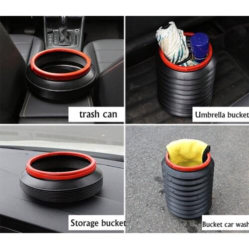 Car Folding barrel Trash Can for SsangYong Actyon Turismo Rodius Rexton Korando Kyron Musso Sports XLV Tivolan LIV-2 XAVL