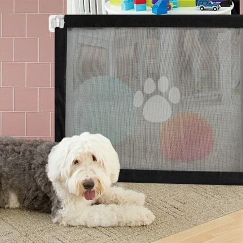 Indoor and Outdoor Safe Pet Dog Gate Safety Enclosure Magic Dog Gate Ingenious Mesh Dog Fence For Pet Supplies Pet Products