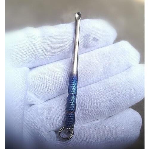 Titanium Alloy Made Keychain Tools Earpick Ear Cleaner Portable Ear Wax Removal Tools Ear Spoon