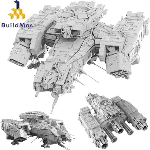 Buildmoc Space Movie 1979 Alien USCSS Nostromo Spaceship Transporter Ship Military Interstellar Cargo Ship Building Blocks Toys