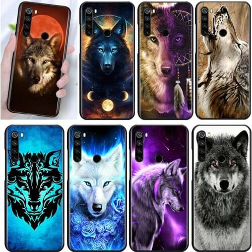 Wolf Animal Cool For Xiaomi Redmi Note 9 9S Max 8T 8 7 6 5 Pro 5A 4X 4 Bright Black Phone Case