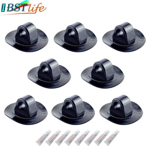 PVC Rope Mount Holder with Glue Clip Hook Rope Buckle Rowing Boats Drag Safe Hooks Inflatable Boat Kayak Dinghy Accessories