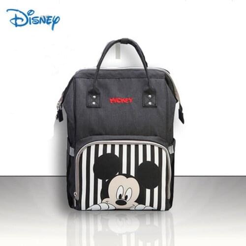 Disney Mickey Minnie Diaper Bag Mommy Bag Polka Dot Backpack Waterproof Large Capacity Handbag Baby Bottle Insulation Backpack