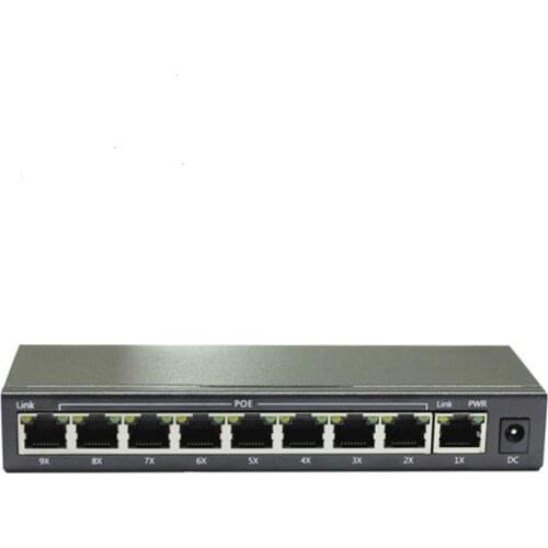 HT 9 Ports Ethernet IEEE802.3af POE switch ip phone camera LED Screen Ceiling AP School VLAN Smart city wireless WIFI tablets