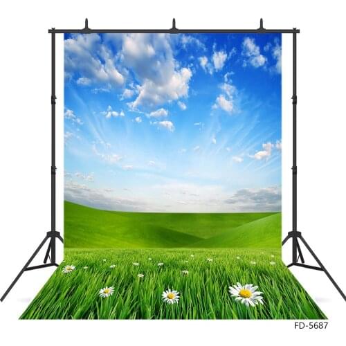 Prairie Flower Grassland Photography Backdrop Customized Background for Pets Children Baby Portrait Scenic Photocall Fond Photo