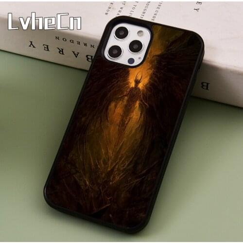 LvheCn Gothic Witch Satan Phone Case Cover For iPhone 5 SE 2020 6s 7 8 Plus 11 12 Pro X XR XS Max Samsung S8 S9 S10 coque